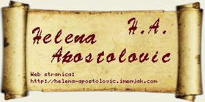 Helena Apostolović vizit kartica